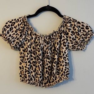 Leopard Short Sleeve Shirt H&M Divided